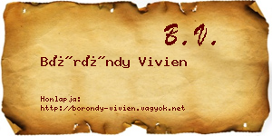 Böröndy Vivien névjegykártya