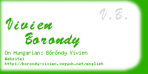 vivien borondy business card