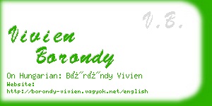 vivien borondy business card
